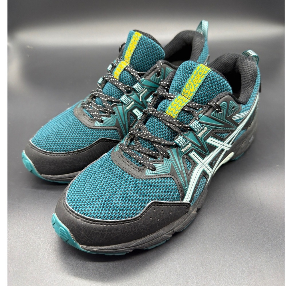 Asics Gel-Venture 8 Waterproof Women Trail Running Shoes Teal Black 1012A707 8.5